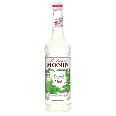 Monin - Frosted Mint Syrup, Bold Spearmint Coolness, Natural Flavors, Great for Smoothies, Sodas, Cocktails, and Teas, Non-GMO, Gluten-Free (750 ml)