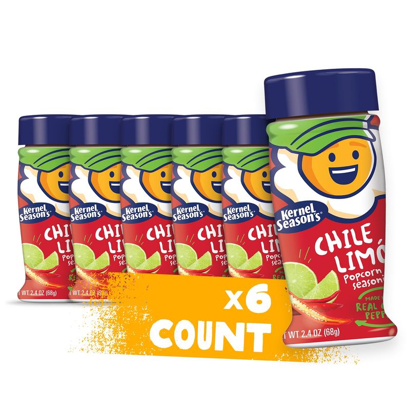 Kernel Season&#39;s Popcorn Seasoning, Chile Limon, 2.4 Ounce (Pack of 6)