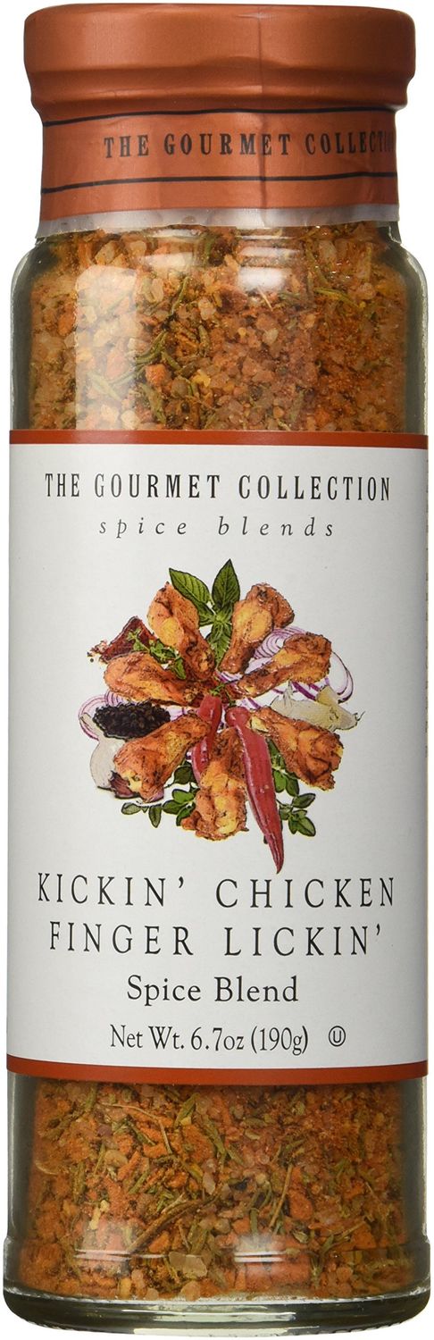 The Gourmet Collection Seasoning Blends Kickin&#39; Chicken Finger Lickin&#39; Spice Blend-Cooking Seasoning for Fried, Roasted, Broiled, Rotisserie Chicken.