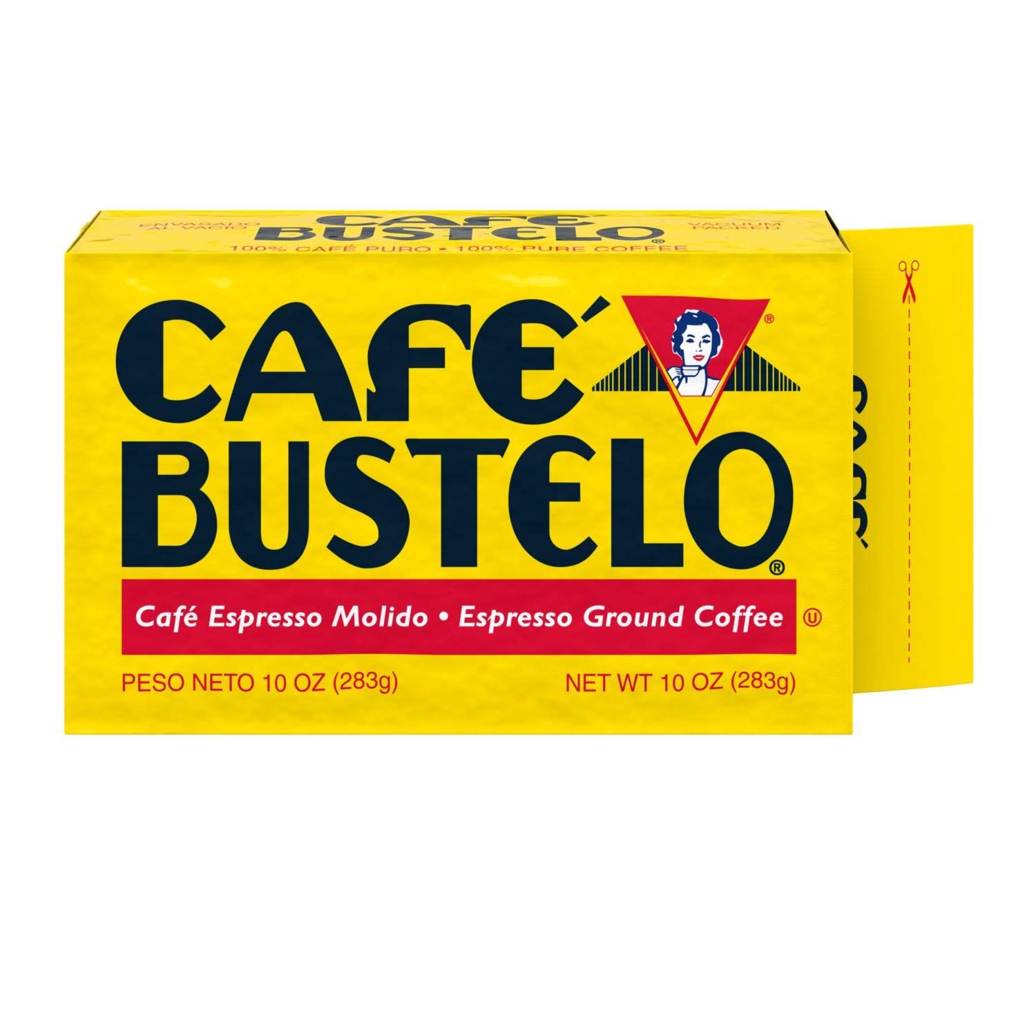Caf Bustelo Espresso Dark Roast Ground Coffee Brick, 10 Ounces (Pack of 24)