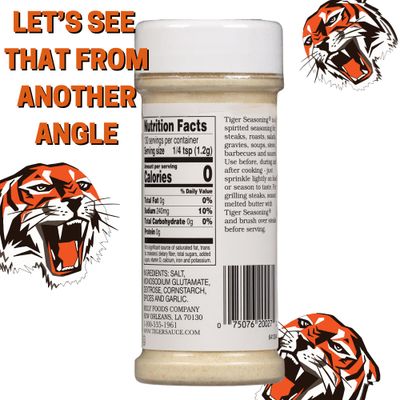 Try Me Tiger Seasoning for Meat Fish and Vegetables, 5.5oz Bottle (Pack of 6)