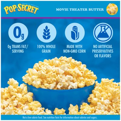 Pop Secret Popcorn, Movie Theater Butter, 3 oz., 30/Box (220-00633)