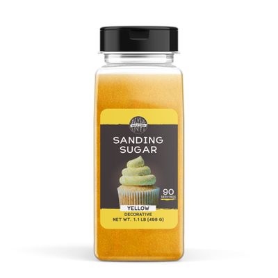 Birch &amp; Meadow Sanding Sugar, Yellow, 1.1 lb. Colorful Sugar Crystals for Festive Holiday Baking