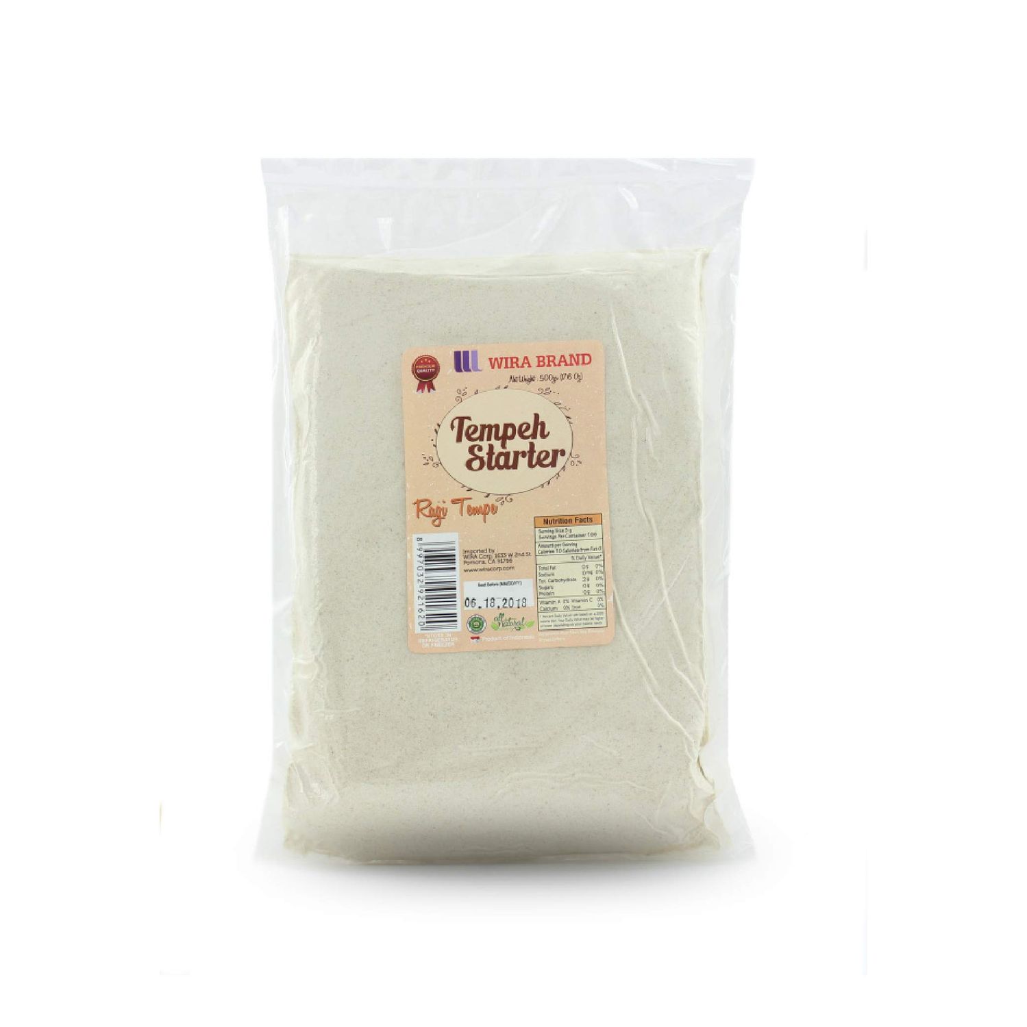 Wira Tempeh Starter (Ragi Tempe) 17.50 ounce (Pack of 1