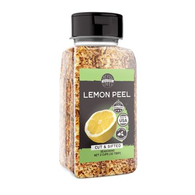 Birch &amp; Meadow 2 Cups of Lemon Peel Cut and Sifted, Seasoning, Teas, Dry Rubs