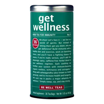 The Republic of Tea Be Well Red Rooibos Tea - Get Wellness - No.11 Herb Tea For Immunity, 36 Count