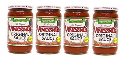 The Original Vincent&#39;s Sauce Medium Flavor 16oz 4 Pack From the Heart of Little Italy (Medium)