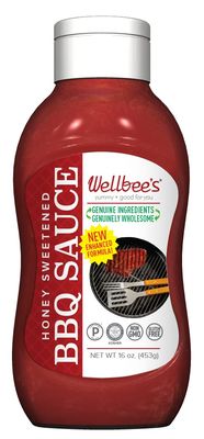 Wellbee&#39;s Honey BBQ Sauce - All Natural - 16 oz - Made w/Real Honey - Paleo &amp; SCD Approved - Preservative Free, Refined Sugar-Free