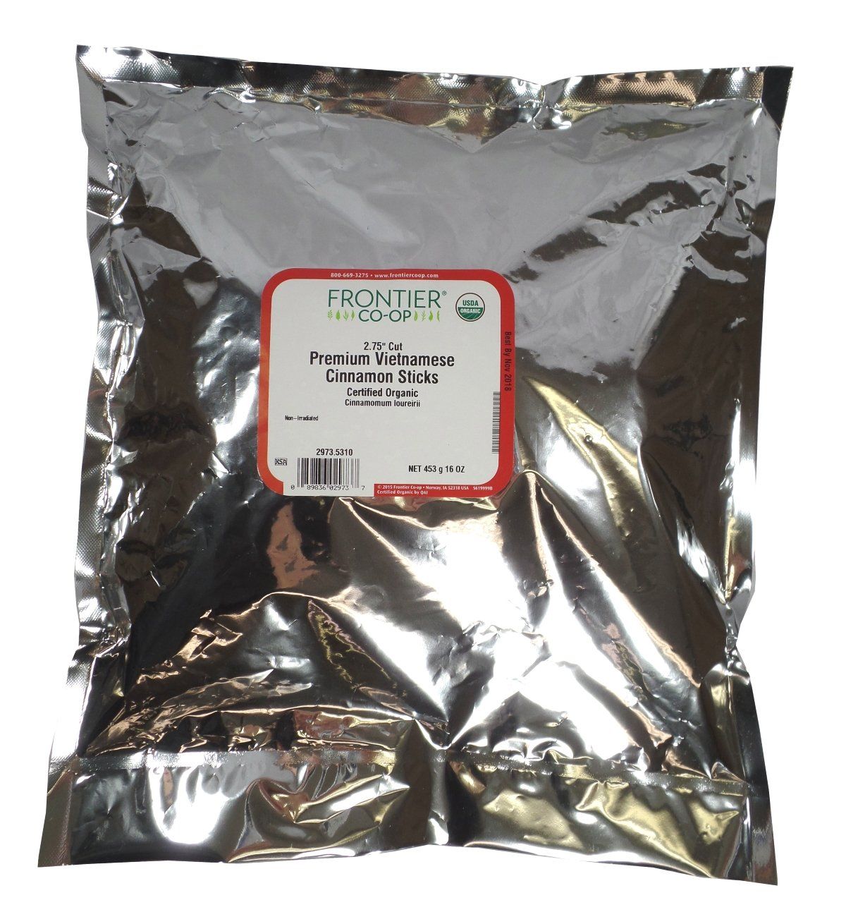 Frontier Co-op Organic Cinnamon Sticks 2 3/4 1lb