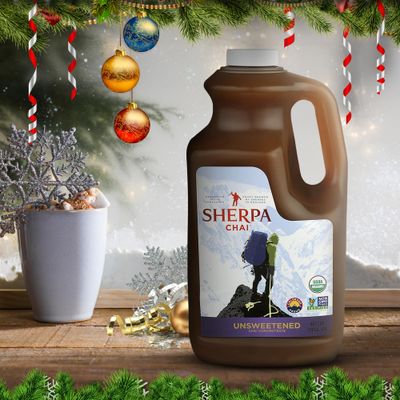 Sherpa Chai Traditional Chai Tea Concentrate - Hand Crafted Black Tea Concentrate with Traditional Non-GMO Ingredients - Authentic Chai Recipe Brewed by Nepali Sherpas - Chai Tea Gift for Tea Lovers