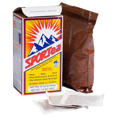 SPORTea Hot | Natural Decaf Energy Drink w/Yerba Mate, Siberian Ginseng, Green &amp; Black Tea, Electrolytes | Stress Fighter | Healthy, Easy Choice | 20 Hot Tea Bags | 2 Pack