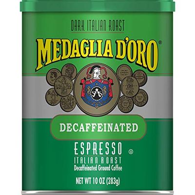 Medaglia D&#39;Oro Decaf Italian Roast Espresso Style Ground Coffee, 10 Ounces