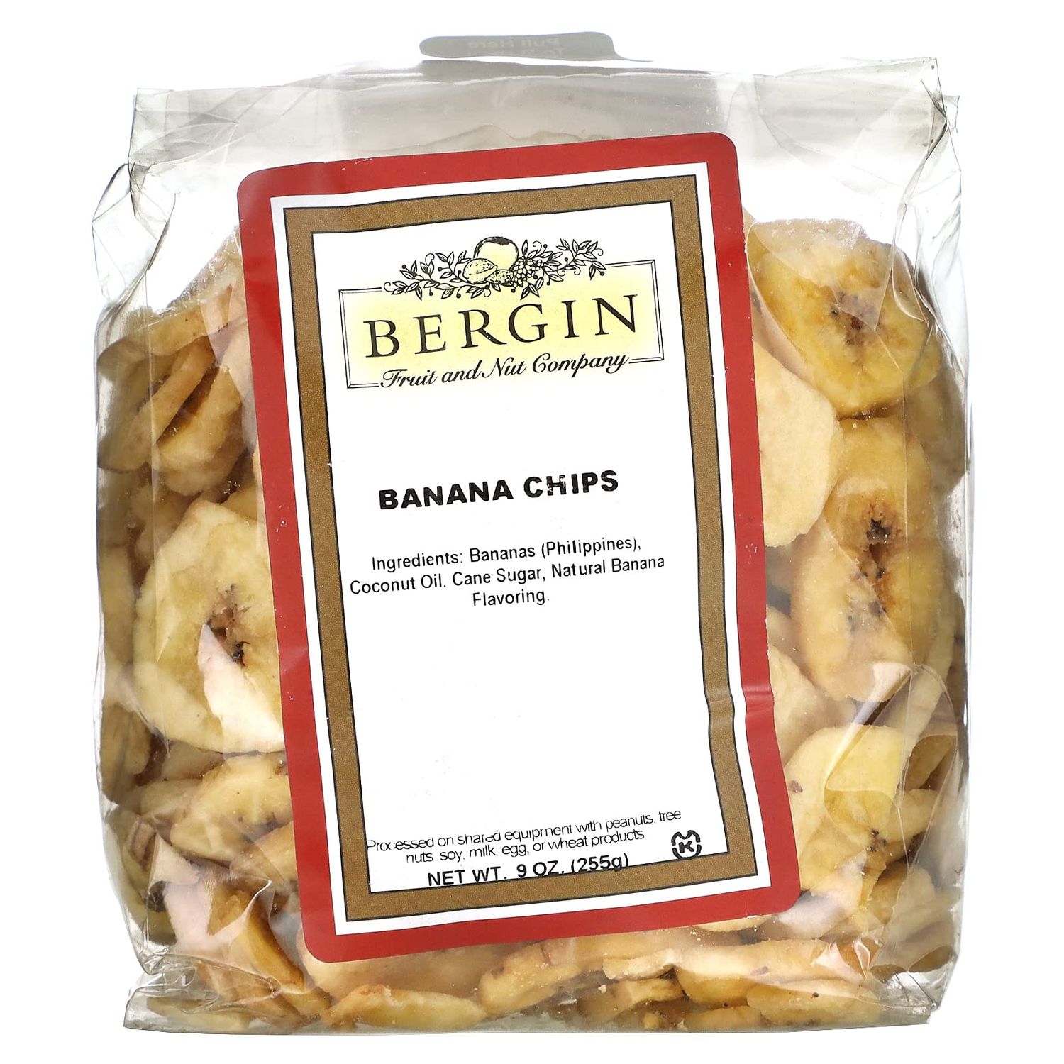 Banana Chips, 9 oz (255 g), Bergin Fruit and Nut Company