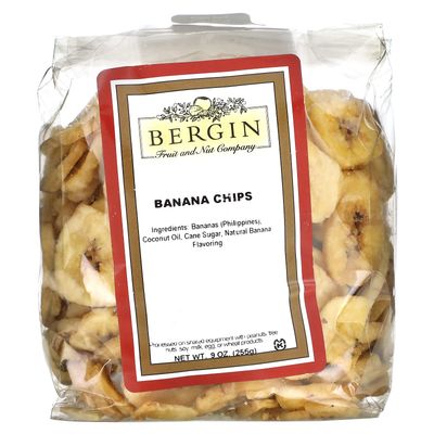 Banana Chips, 9 oz (255 g), Bergin Fruit and Nut Company