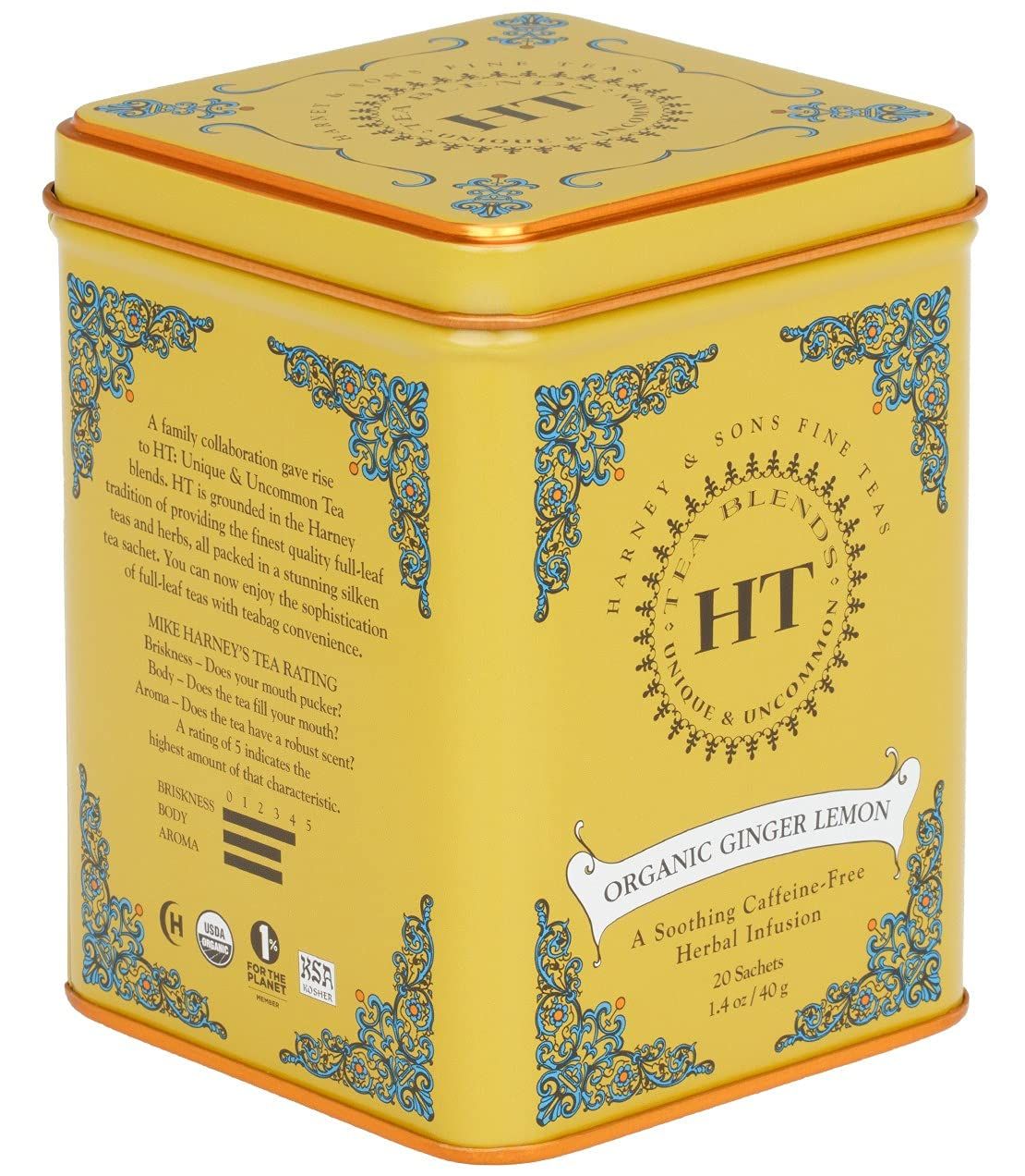 Harney &amp; Sons Organic Ginger Lemon Tea, 20 Count