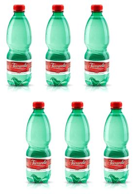 Ferrarelle: Natural Sparkling Spring Water * 16.9 Fluid Ounce (500ml) Bottles (Pack of 6) * [ Italian Import ]