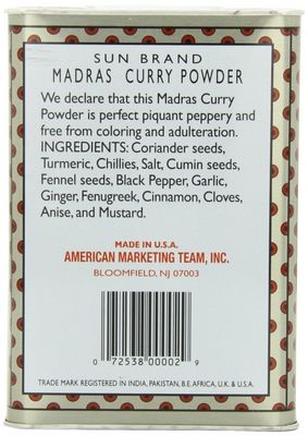 Sun Brand Madras Curry Powder, 1 Pound (Pack of 1)