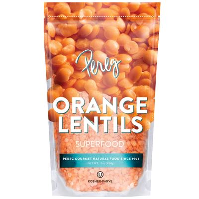 Pereg Orange Lentils (16 Oz) - Indian Split Masoor Daal - Non-GMO &amp; Additive Free - Ideal for Stews, Indian Curries &amp; Soups - Vegan Diet-Friendly - High In Protein &amp; Fibres - Red Lentils - Quick Cooki