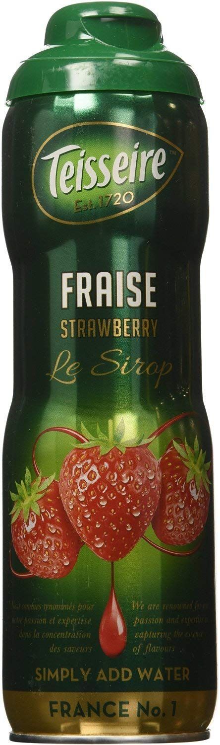 Teisseire French Syrup Strawberry Drink concentrate 600ml (20 fl oz), One