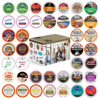 Coffee Pods Variety Pack Sampler, Coffee Lovers Single-Serve Capsules &amp; Pods For Keurig K Cup Machines, Assorted Variety Pack, 40 Count