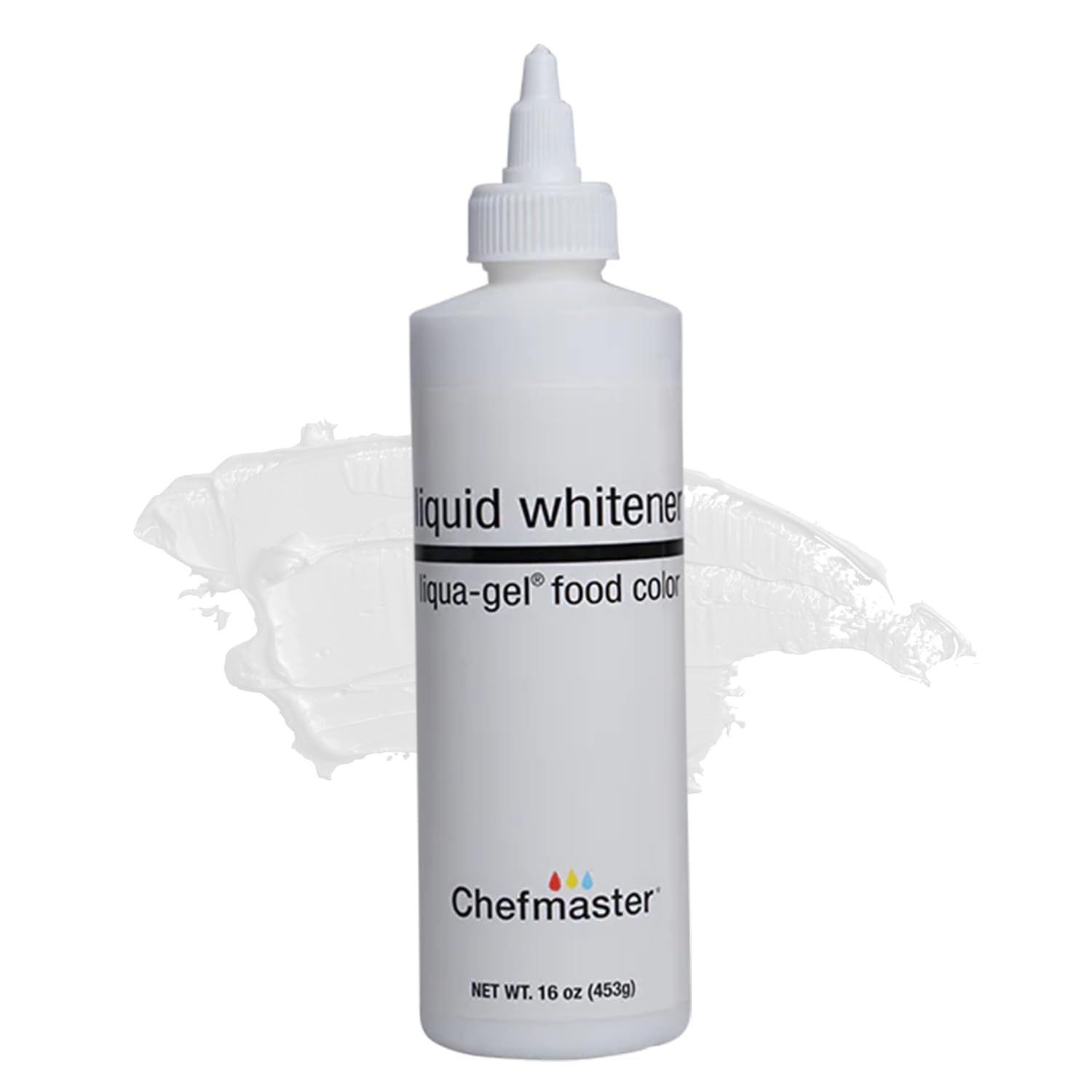 Liquid Whitener Liqua-Gel Food Coloring | Brighter Whites &amp; Pastels | Professional-Grade Dye | Icing, Frosting, Candy Apples | 16 oz