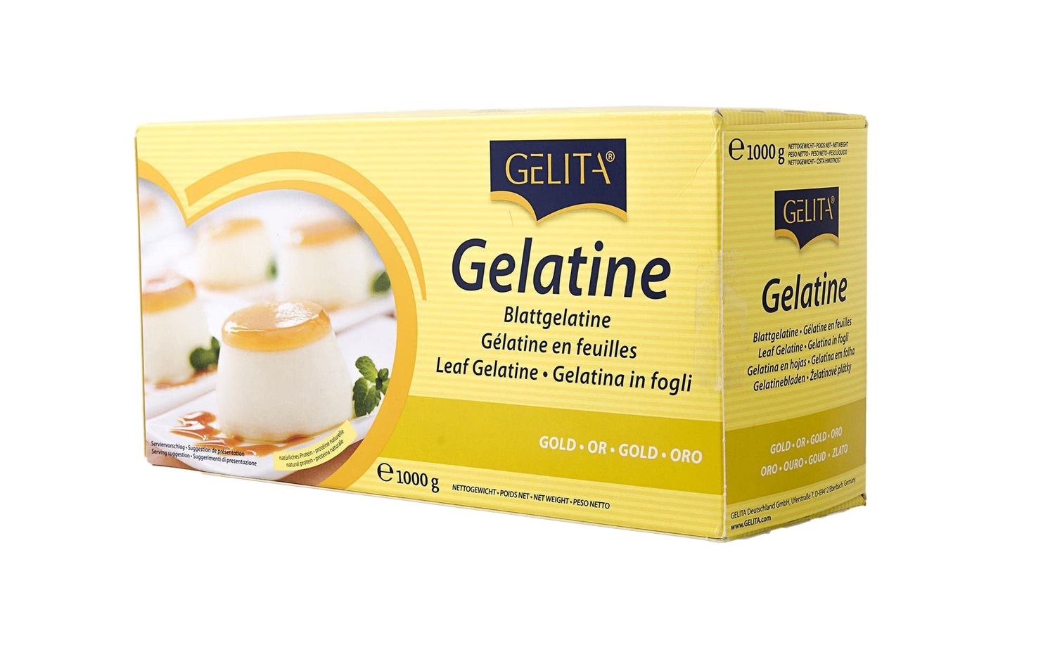 Gelita Gold Strength Leaf Gelatin - 500 Sheets/2.2 Pounds