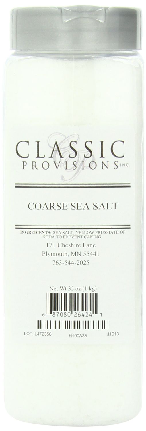 Classic Provisions Spices Sea Salt, Course, 35 Ounce (Pack of 6)