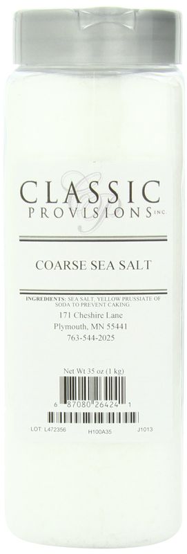 Classic Provisions Spices Sea Salt, Course, 35 Ounce (Pack of 6)