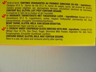3 Boxes - Lu Cracottes Crisp Wheat Flour Slices Crackers 8.8 Oz, 3Pack