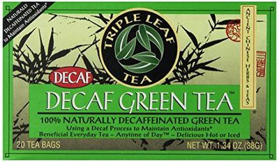 Triple Leaf Tea, Decaf Green Tea, 20 Tea Bags (Pack of 6)