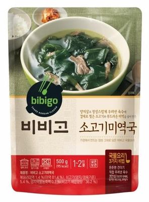 BIbigo Korea Traditional Seaweed Stew    Easy To Cook Meal Kit 500g/17.6 Ounce (2 Pack)