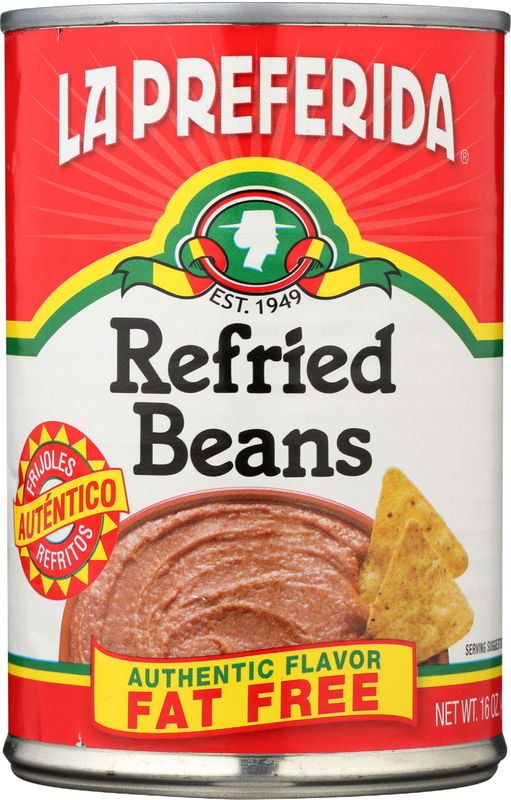 La Preferida Refried Beans Fat Free, 16 Oz
