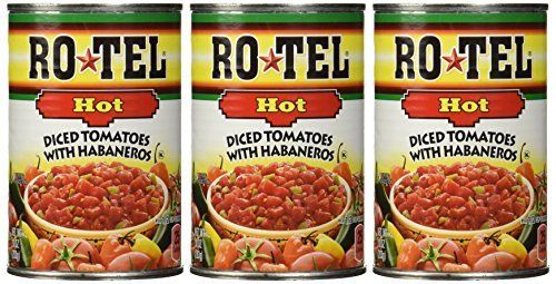 Ro-Tel, Diced Tomatoes, Hot, 10oz Can (Pack of 3) by Ro-Tel