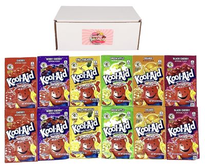 SECRET CANDY SHOP Kool-Aid Drink Mix Packets Variety Pack of 6 Flavors (2 of each flavor, Total of 12) (Variety Pack 2)