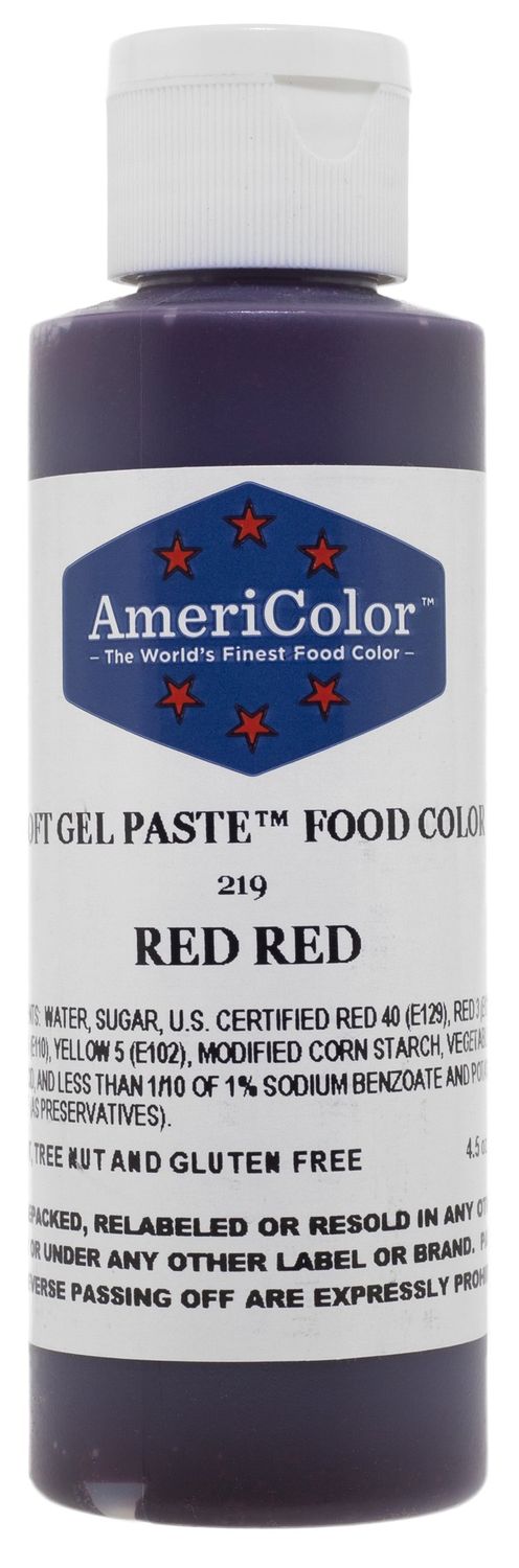 RED RED SOFT GEL PASTE 4.5 OZ Cake Decorating