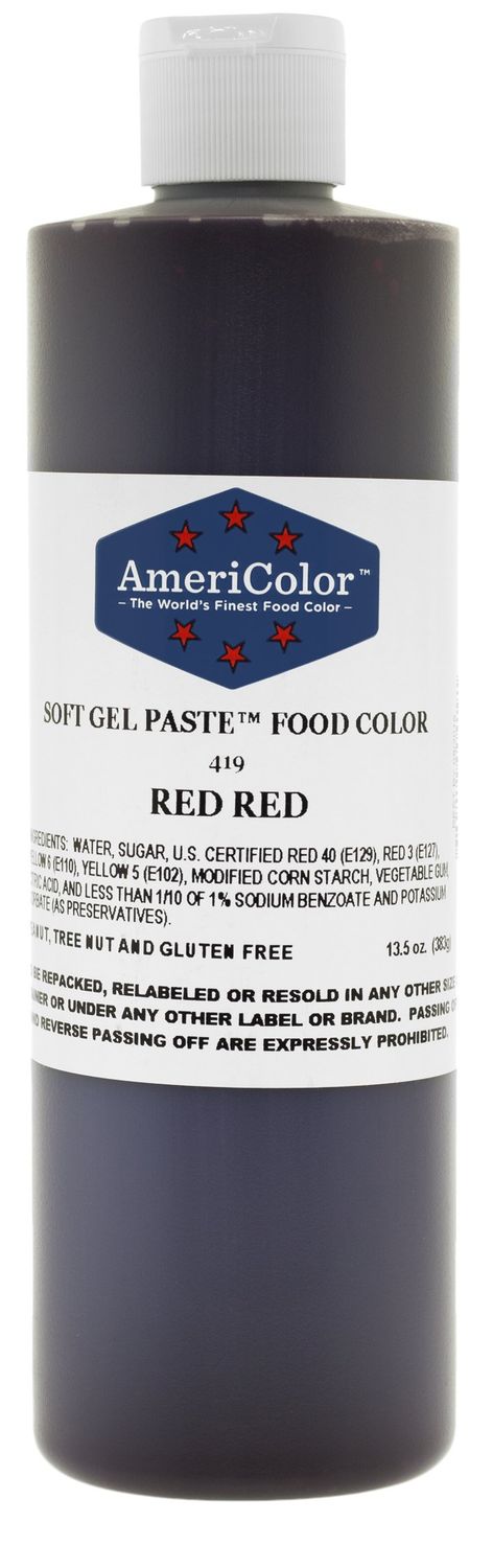 AmeriColor Red Red Soft Gel Paste Food Color, 13.5 oz
