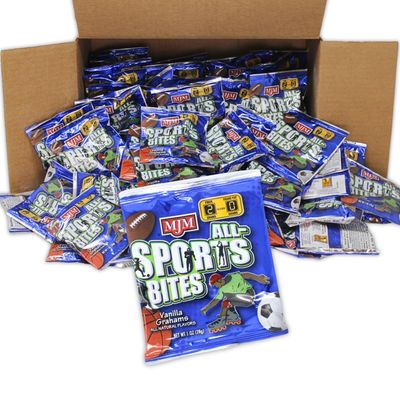 MJM All-Sports Bites Vanillas Grahams - Case of 150 Packs | Snack for Active Lifestyles | Wholesome Vanilla Flavor | Convenient and On-the-Go | Fuel Your Adventures