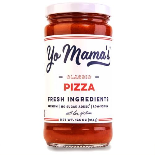 Yo Mama&#39;s Foods Keto Classic Pizza Sauce - Pack of (1) - No Sugar Added, Low Carb, Vegan, Gluten Free, Paleo Friendly, and Made with Fresh Non-GMO Tomatoes!