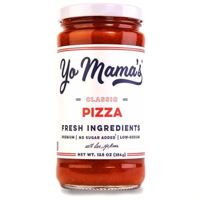 Yo Mama&#39;s Foods Keto Classic Pizza Sauce - Pack of (1) - No Sugar Added, Low Carb, Vegan, Gluten Free, Paleo Friendly, and Made with Fresh Non-GMO Tomatoes!