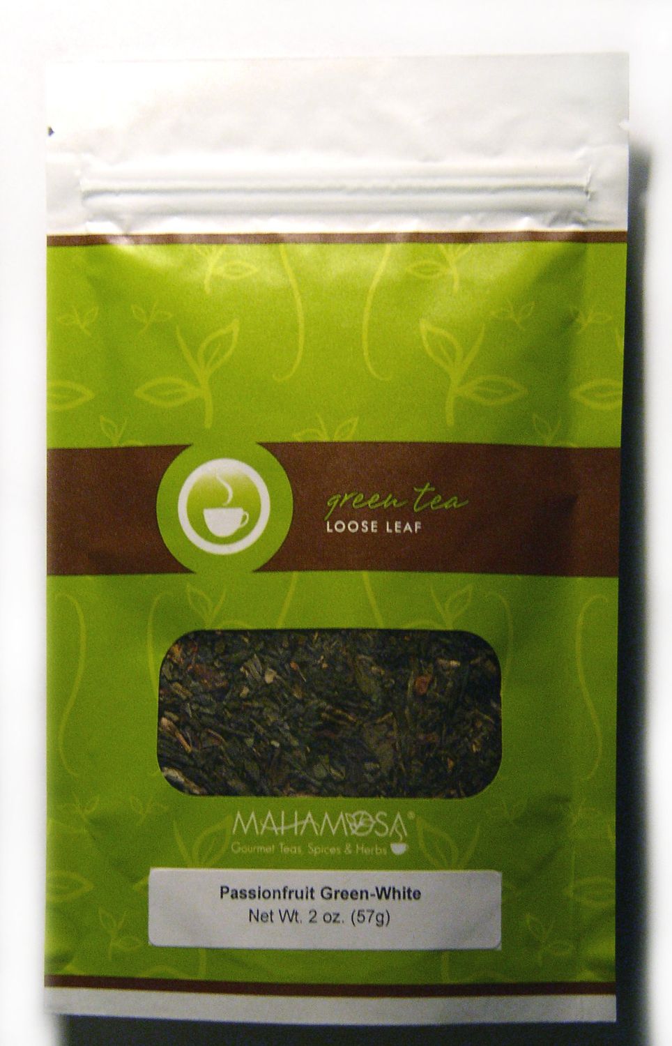 Mahamosa Passionfruit Green-White Tea 2 oz (with pineapple,papaya,strawberry), Flavored Loose Leaf (Looseleaf) Green Tea and White Tea Blend