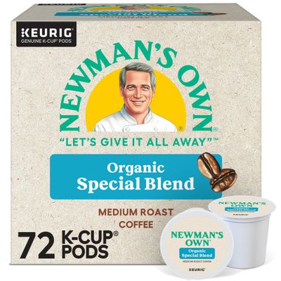 Newman&#39;s Own Organics Special Blend Keurig Single-Serve K-Cup Pods, Medium Roast Coffee, 72 Count