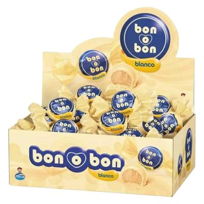 Bon o Bon White Chocolate Bon Bons, Decadent White Chocolate Truffles with a Creamy Peanut &amp; Wafer Filling, 15g x 30 Bonbons