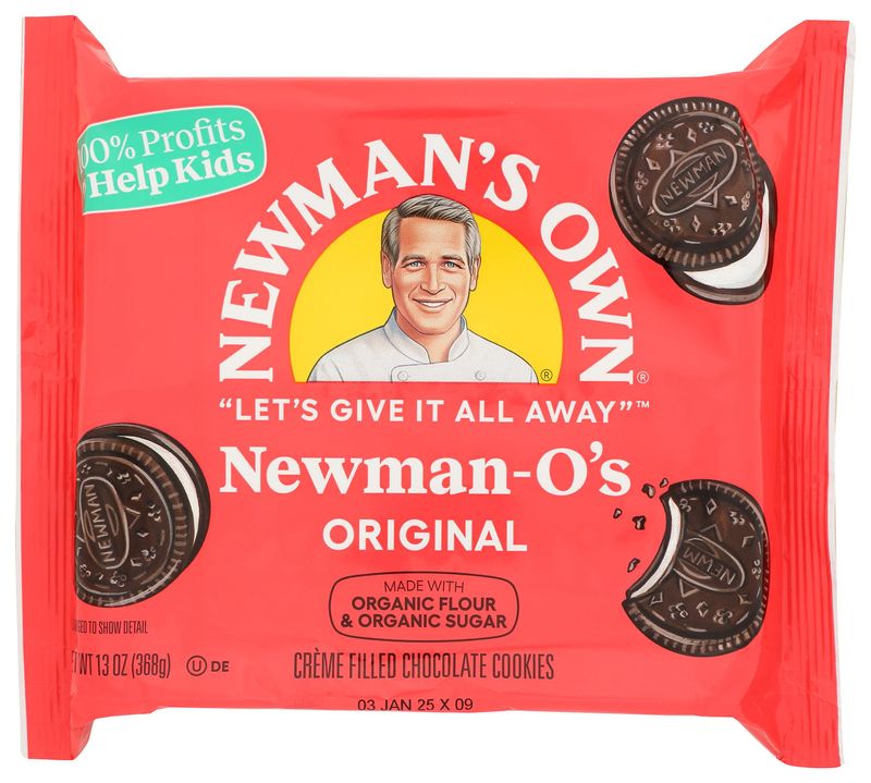 Newman's Own Organic Cookie O Chocolate Vanilla Creme, 13 oz
