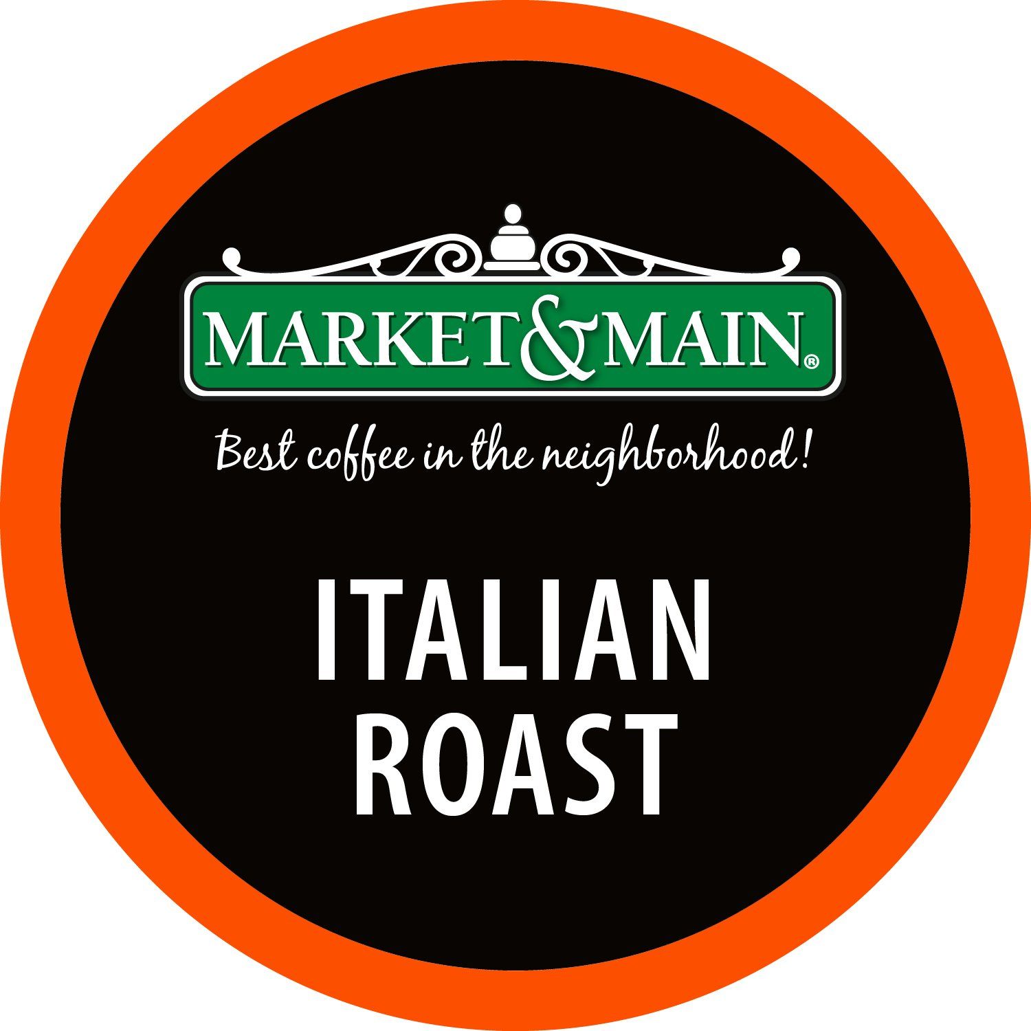 Market &amp; Main OneCup, Italian Roast, Compatible with Keurig K-cup Brewers, 80 Count