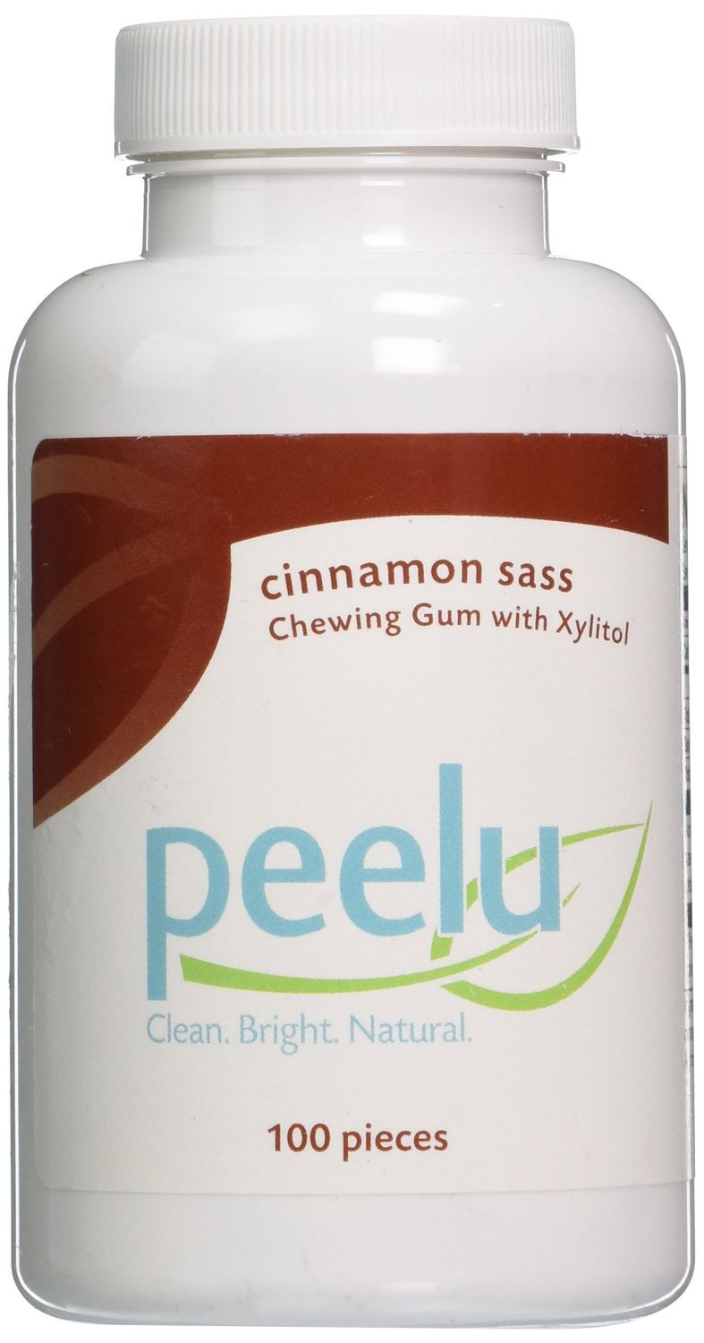 the Peelu Co. Chewing Gum, Cinnamon Sass, 100-Count