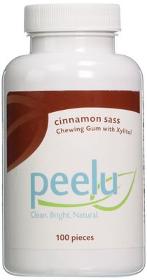 the Peelu Co. Chewing Gum, Cinnamon Sass, 100-Count