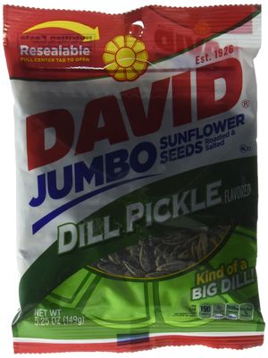 David Jumbo DILL PICKLE Sunflower Seeds, Roasted and Salted (3 Pack) 5.25 oz each