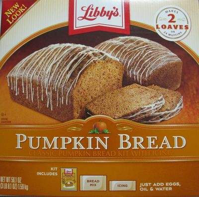 Libby&#39;s All Natural Pumpkin Bread Kit with Icing - Makes 2 Loaves
