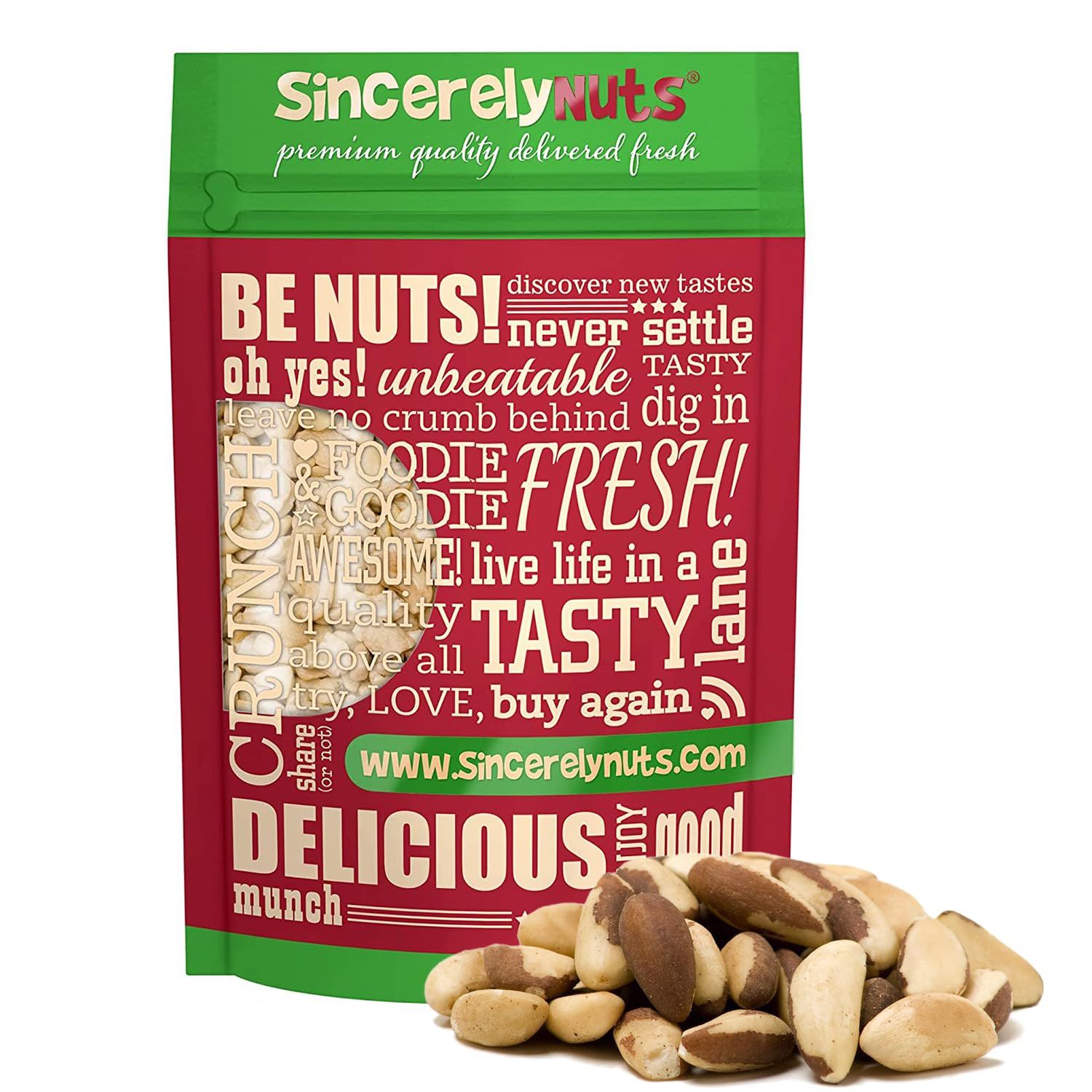 Sincerely Nuts Brazil Nuts Roasted and Salted (5 Lb. Bag) | Delicious Healthy Snack Food | Whole, Kosher, Vegan, Gluten Free | Gourmet Snack | Great Source of Protein, Vitamins &amp; Minerals