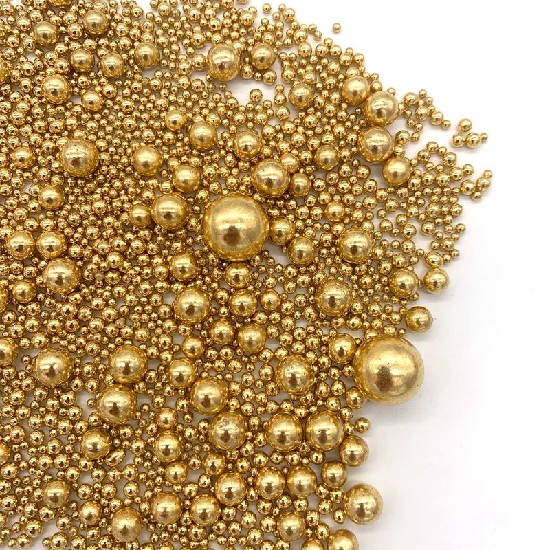 GEORLD Gold Pearl Sugar Sprinkles Candy Mixing Size Baking Edible Cake Decorations Cupcake Toppers Cookie Decorating Celebrations Wedding Shower Party Chirstmas Supplies 130g/ 4.6oz